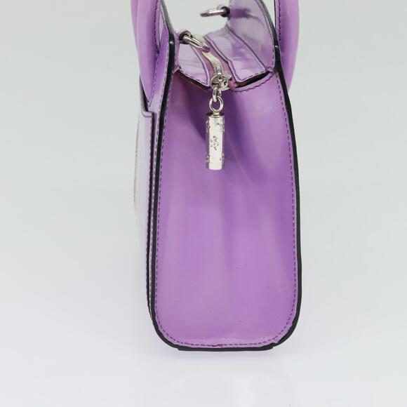 CELINE Hand Bag Enamel Purple Silver - Picture 4 of 12
